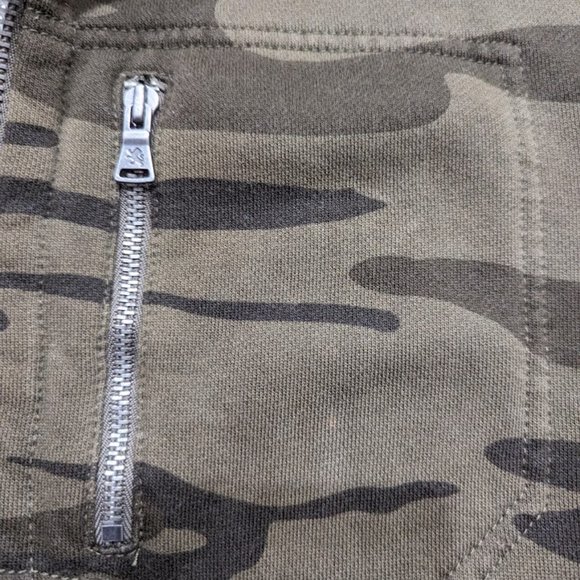 EXPRESS Men Camouflage Jacket Coat Hoodie Zipper Front Brown Camo Size Medium - Picture 4 of 10